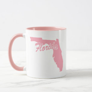 Roze mok met vorm van Florida