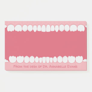 Roze mond met Teeth personalize Post-it Notes