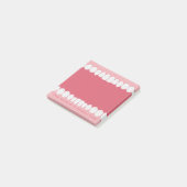 Roze mond met Teth Personalize Post-it Notes (Schuin)