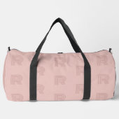 Roze mongram patroon, dans duffel tassen (Voorkant)