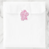 ROZE MONOGRAM A RONDE STICKER (Tas)
