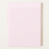 Roze monogram bloemen planner (Achterkant)
