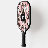 Roze monogram Camouflage Patroon Pickleball Paddle (Links)