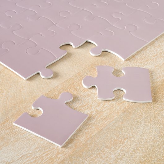  roze monogram en Jouw naam script bevestigen Legpuzzel (Zijkant)