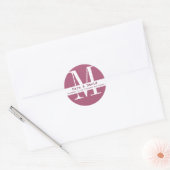 Roze Monogram etiket (Envelop)
