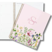 Roze Monogram Floral Planner
