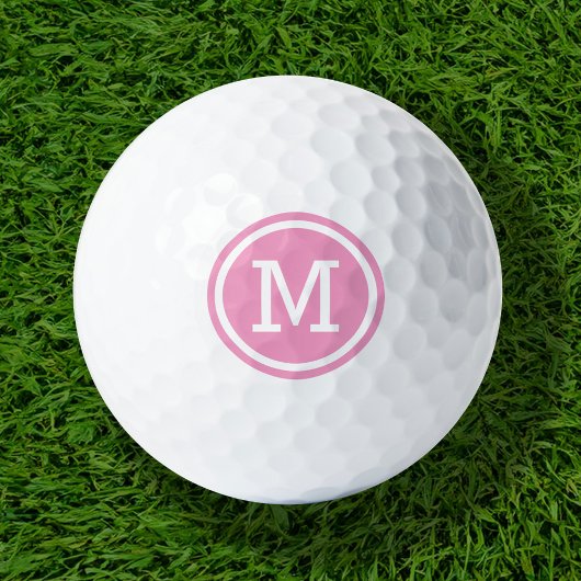 Roze Monogram Gepersonaliseerde Golfballen