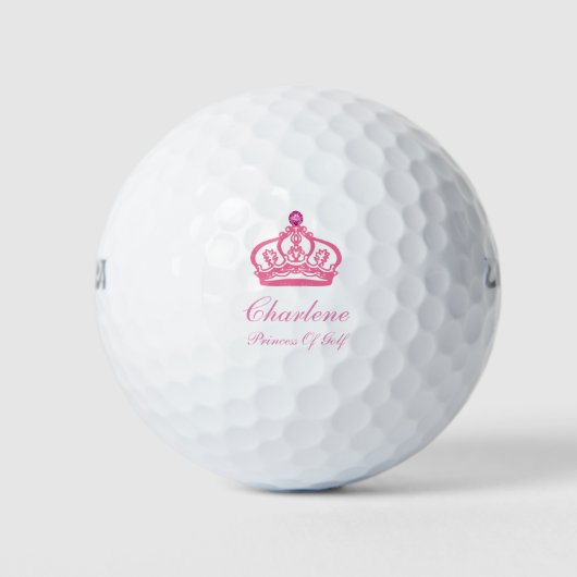 Roze monogram golf golfballen (Voorkant)