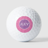  Roze Monogram Golfbal Golfballen (Voorkant)