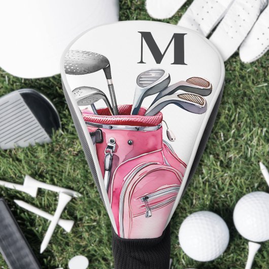 Roze Monogram Golfheadcover