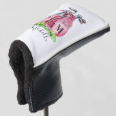 Roze Monogram Golfheadcover (3/4 voorkant)