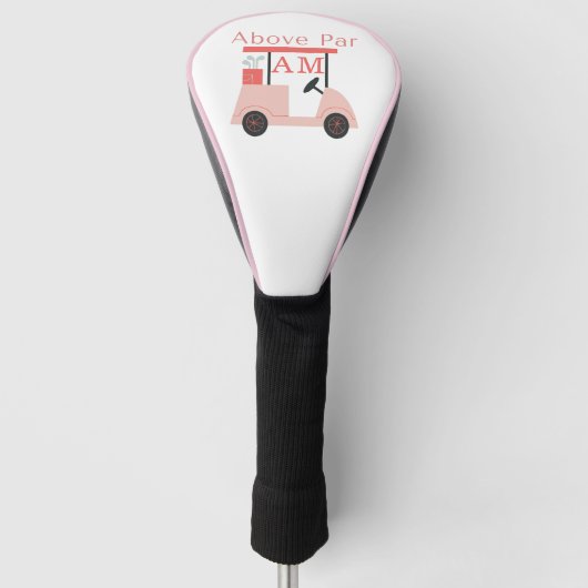 Roze monogram initiaal golfheadcover (Voorkant)