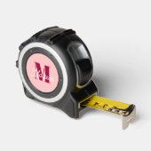 Roze Monogram Initialen Modern Custom Rolmaat (Hoek)