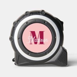 Roze Monogram Initialen Modern Custom Rolmaat
