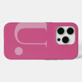Roze Monogram Letter Eenvoudige kleur Minimalistis Case-Mate iPhone Case (Achterkant (horizontaal))