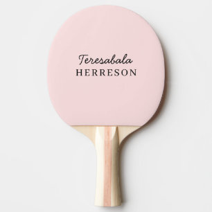 Roze Monogram Moderne Minimalistische Vrouwelijke Tafeltennisbatje