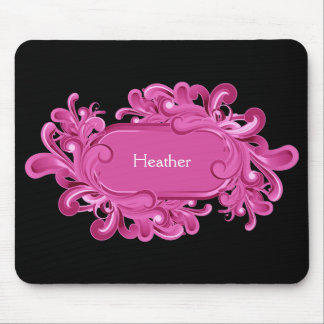 Roze monogram Muismatten
