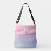 Roze Monogram Naam Canvas tas (Voorkant)