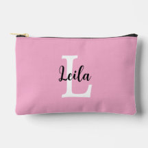 Roze Monogram Naam Script Persoonlijk Ontwerp