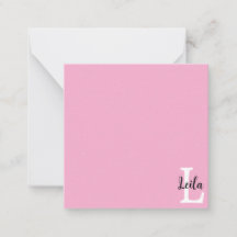 Roze Monogram Naam Script Persoonlijk Ontwerp
