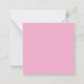 Roze Monogram Naam Script Persoonlijk Ontwerp Notitiekaartje (Achterkant)