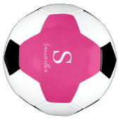 Roze Monogram Naam Voetbal (Gedraaid)