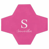Roze Monogram Naam Voetbal (Enkel)