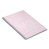Roze Monogram Notitieboek Journal Custom Initiaal (Rechterzijde)