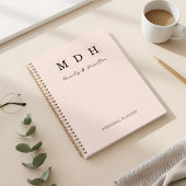 Roze Monogram Persoonlijk Planner