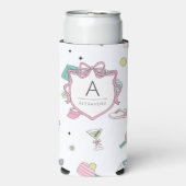 Roze Monogram Pickleball Cadeau voor Haar (Seltzer Voorkant)