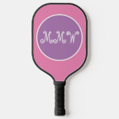 roze Monogram Pickleball Paddle (Voorkant)