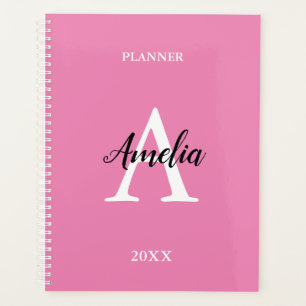 Roze Monogram Script Inspiratie Planner