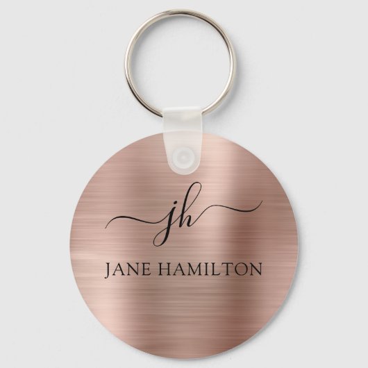 Roze Monogram Sleutelhanger (Voorkant)