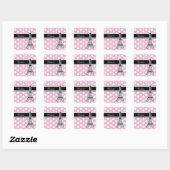 Roze Monogram Stickers (Vel)