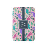 Roze | Monogram van het Kind van het florenpatroon Badmat (Voorkant Verticaal)