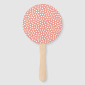 Roze monogram van het witte patroon handwaaier (Achterkant)