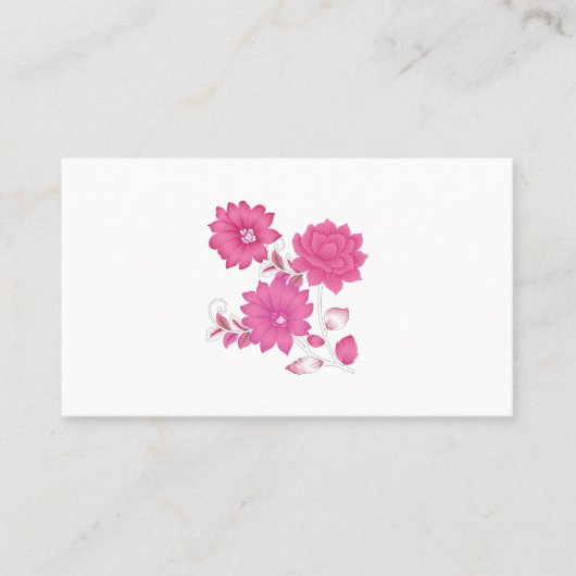 Roze monogram Visitekaartjes | Girly & Elegant (Voorkant)