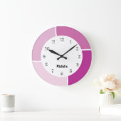 Roze Monogram Wall klokken (Huis)