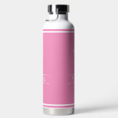 Roze Monogram Waterfles (Rechts)
