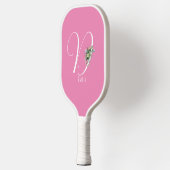 Roze monogram waterverf pickleball paddle (Links)