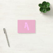 Roze Monogrammed Post Het merkt op Post-it® Notes (Kantoor)