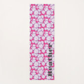 Roze monogrammed Volleyball Yogamat (Voorkant)