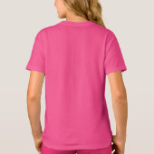 Roze Monogramnaam Script Persoonlijk Ontwerp T-shirt (Achterkant)