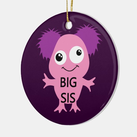 Roze Monster Big Sister Keramisch Ornament (Links)