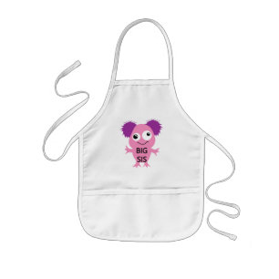 Roze Monster Big Sister Kinder Schort