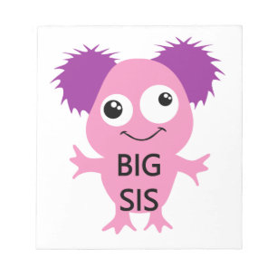 Roze Monster Big Sister Notitieblok