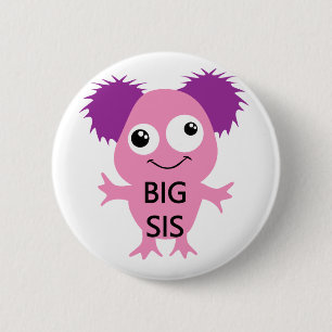 Roze Monster Big Sister Ronde Button 5,7 Cm
