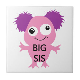 Roze Monster Big Sister Tegeltje