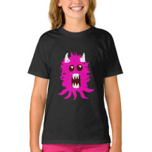 Roze Monster Girl's T-Shirt