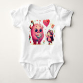 Roze Monster peuter  Romper (Voorkant)